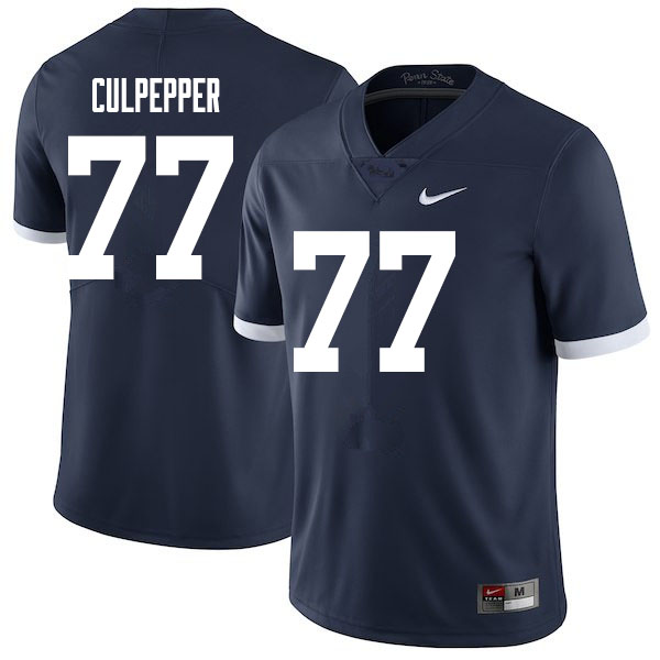 NCAA Nike Men's Penn State Nittany Lions Judge Culpepper #77 College Football Authentic Throwback Navy Stitched Jersey XMG7298SK